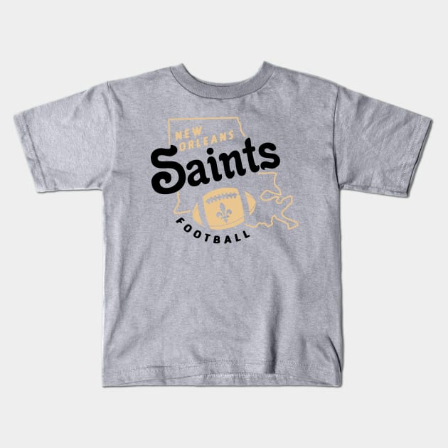 New Orleans Saints Football Kids T-Shirt by luckybengal